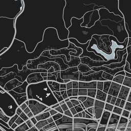 Gray Location Map of Los Santos